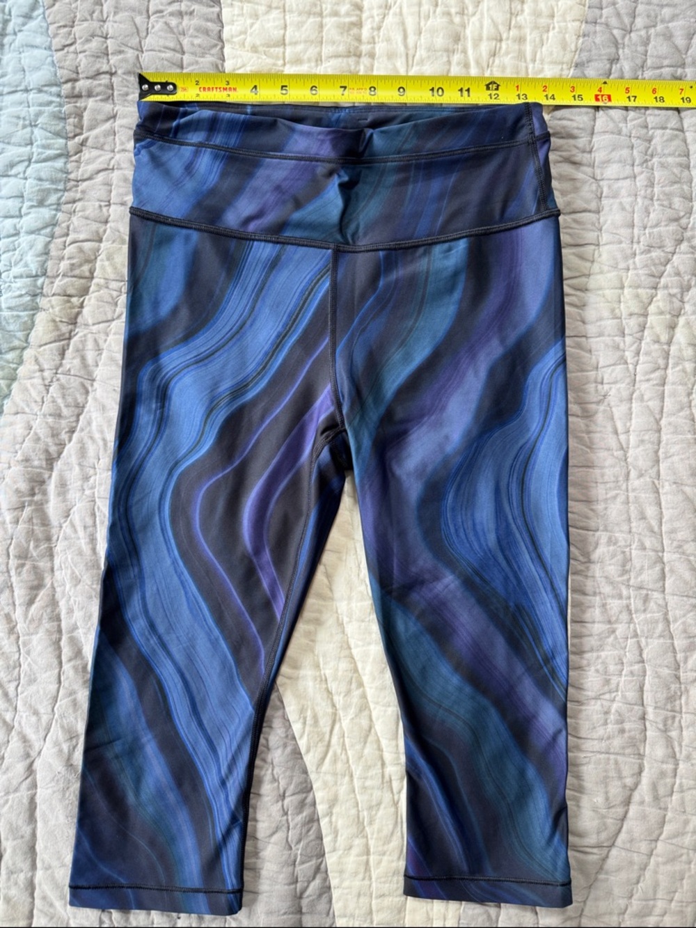 Athleta Navy Blue Accelerate Geode Crop